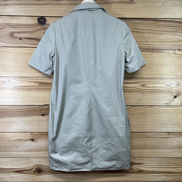 Pauw Amsterdam Jacket Size 2 Khaki Beige Snap Down Pockets Longline Trench B81 - Picture 12 of 16